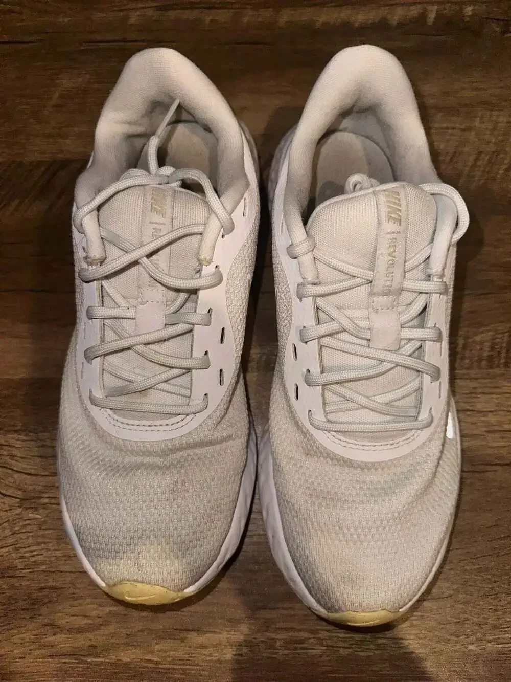 Nike Revolution 5 White Gold Women's Running Sneaker Shoes BQ3207-108